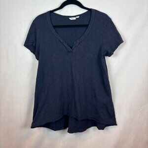 Wilt Women's Blue 100% Cotton Asymmetrical Hem Tee Size Small Made in USA casual